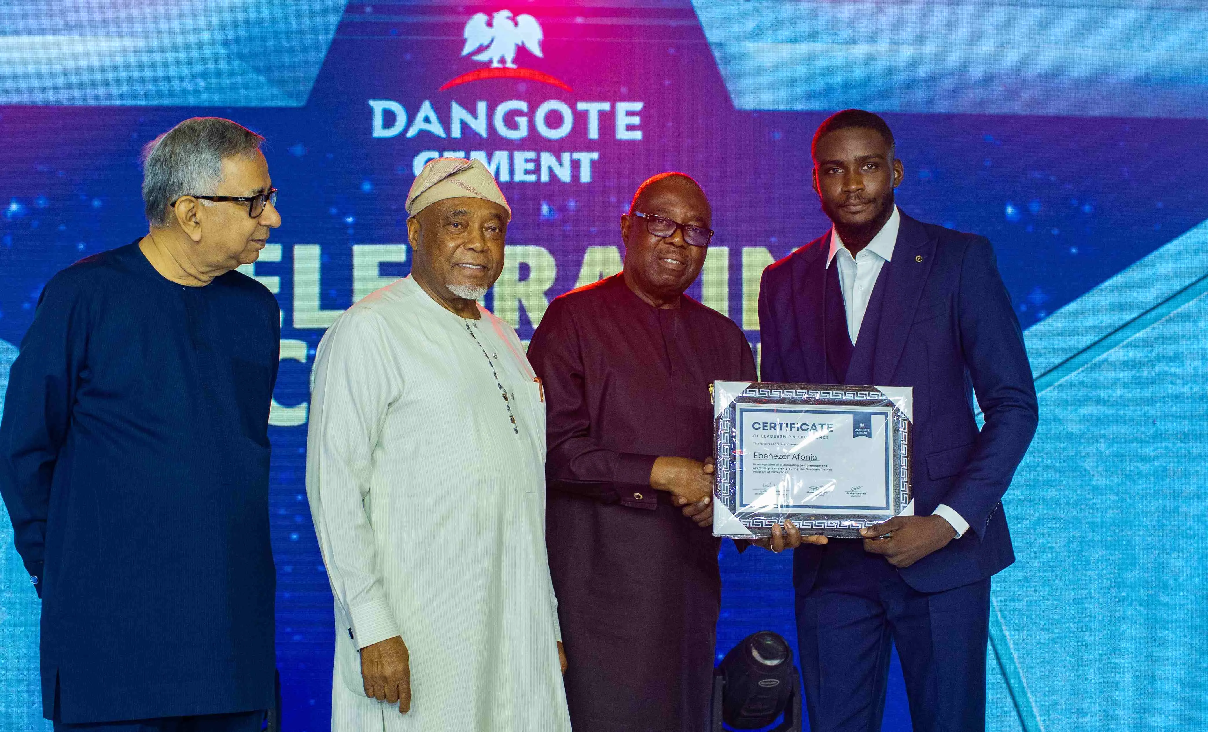 Receiving the Exemplary Leadership and Outstanding Performance award
